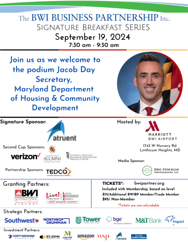 Signature Breakfast Series - Jacob Day, Secretary, Maryland Department of Housing & Community Development