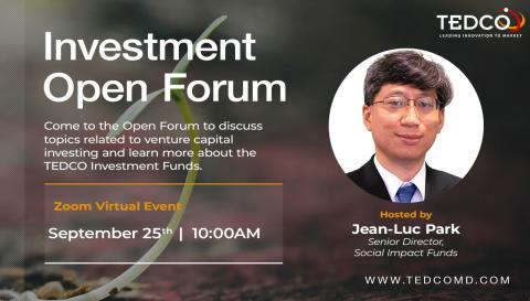  Investment Open Forum Hosted by: Jean-Luc Park, Senior Director, Social Impact Funds