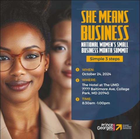 PGCEDC Presents She Means Business: National Women's Small Business Month Breakfast Summit