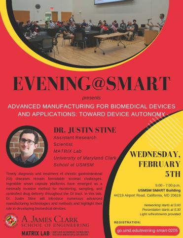 Evening @SMART: Advanced Manufacturing for Biomedical Devices and Applications: Towards Device Autonomy