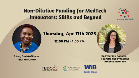 Women in Bio: Non-Dilutive Funding for MedTech Innovators: SBIRs and Beyond