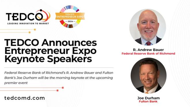 TEDCO Announces Entrepreneur Expo Keynote Speakers